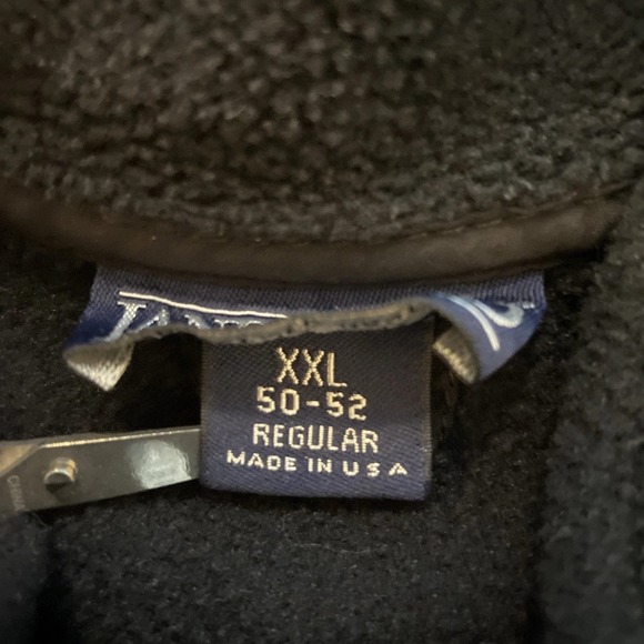 Lands' End Vest Unisex XXL Black Fleece Full Zip Pockets USA Outdoors Hiking - Picture 4 of 9